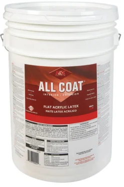 H&K Paint Company Acrylic Latex Paint Interior/Exterior Flat Basic White 5 Gl