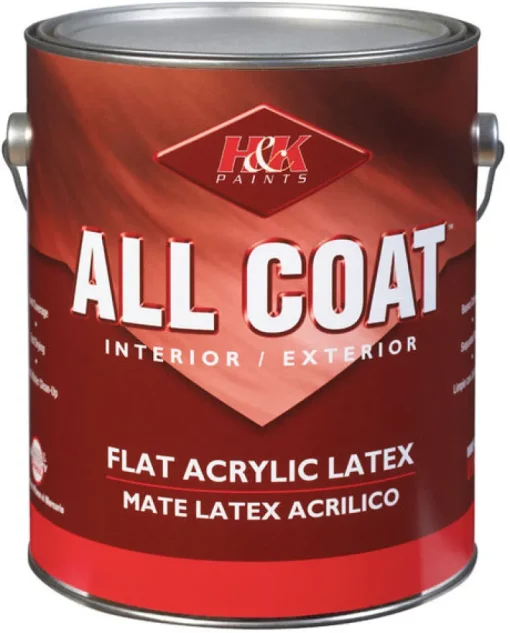 H&K Paint Company Acrylic Latex Paint Interior/Exterior Semi Gloss Basic White 1 Gl