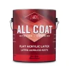 H&K Paints All-Coat Flat Basic White Acrylic Latex Paint Indoor/Outdoor 1 gal. (Pack of 4)