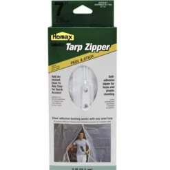 Homax Cinchtite Peel & Stick Tarp Zipper, 7 ft.