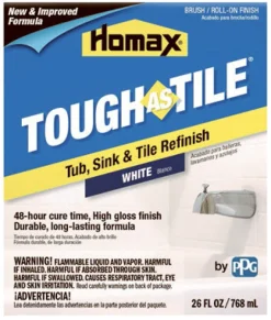 Homax Tough As Tile Gloss White Indoor Tub and Tile Refinishing Kit, 45 sq. ft. Coverage 26 oz.