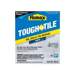 Homax Tough As Tile Gloss White Indoor Tub and Tile Refinishing Kit, 45 sq. ft. Coverage 26 oz.