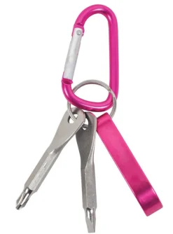 Home Plus Aluminum Assorted Carabiner Key Chain (Pack of 12)