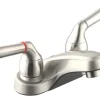 Home Plus Chrome Contemporary Centerset Bathroom Sink Faucet 4 in.