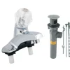 Home Plus Chrome Traditional Centerset Bathroom Sink Faucet 4 in.