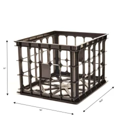 Homz 11 in. H x 15.5 in. W x 14 in. D Stackable Storage Bin (Pack of 6)