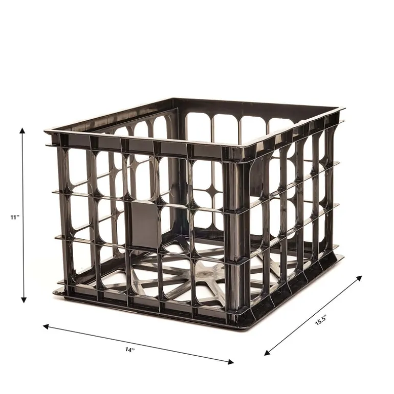 Homz 11 in. H x 15.5 in. W x 14 in. D Stackable Storage Bin (Pack of 6)