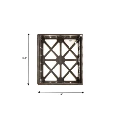 Homz 11 in. H x 15.5 in. W x 14 in. D Stackable Storage Bin (Pack of 6)