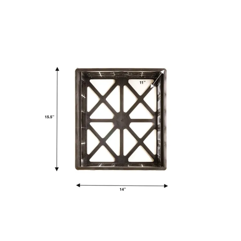 Homz 11 in. H x 15.5 in. W x 14 in. D Stackable Storage Bin (Pack of 6)