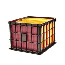 Homz 11 in. H x 15.5 in. W x 14 in. D Stackable Storage Bin (Pack of 6)