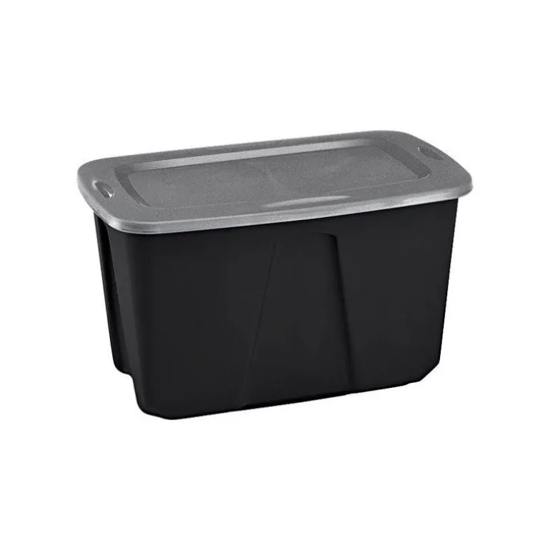 Homz 20 in. H x 31.875 in. W x 17.75 in. D Stackable Storage Tote (Pack of 6)