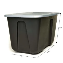 Homz 20 in. H x 31.875 in. W x 17.75 in. D Stackable Storage Tote (Pack of 6)