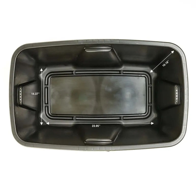 Homz 20 in. H x 31.875 in. W x 17.75 in. D Stackable Storage Tote (Pack of 6)