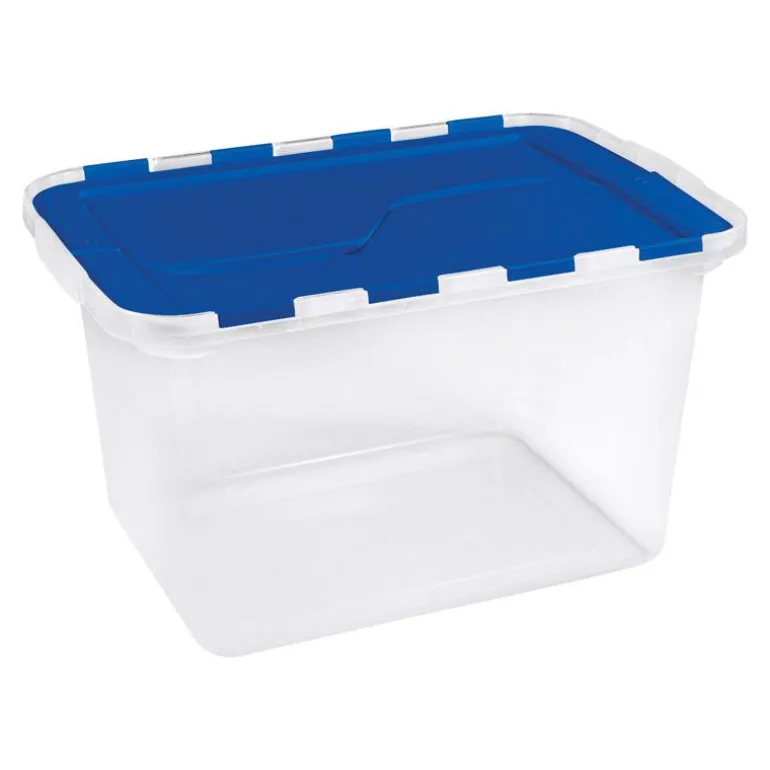 Homz 13 in. H x 23 in. W x 14.75 in. D Stackable Storage Tote (Pack of 6)
