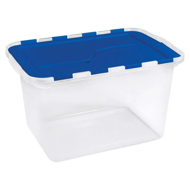 Homz 13 in. H x 23 in. W x 14.75 in. D Stackable Storage Tote (Pack of 6)