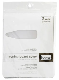 Homz 15 in. W X 55 in. L Cotton Gray Ironing Board Cover