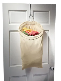 Homz Beige Canvas Over The Door Hanging Hamper 0.01 L x 37 H x 15.5 W in.