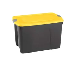 Homz Durabilt 17.25 in. H x 19 in. W x 30 in. D Stackable Storage Tote (Pack of 6)