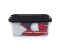 Homz Latching 6-1/8 in. H x 16 1/4 in. W x 13 in. D Stackable Storage Box (Pack of 8)
