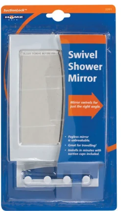 Homz White Plastic Shower Mirror
