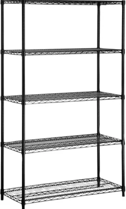 Honey Can Do Shf-01440 42" X 18" X 72" 5 Tier Black Shelving Unit
