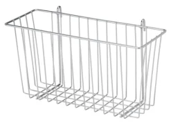 Honey Can Do SHF-04056 13.34" X 5" X 7.6" Chrome Wire Accessory Basket (Pack of 4)