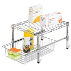 Honey Can Do SHF-01867 17.75" X 14.75" X 11" Steel Adjustable Shelf With Under Cabi (Pack of 3)
