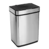 Honey-Can-Do 13.2 gal Silver Stainless Steel Touchless Sensor Automatic Touchless Trash Can