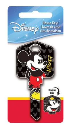 Howard Keys Disney Mickey Mouse House Key Blank Single sided For Kwikset and Titan Locks (Pack of 5)