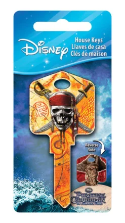 Howard Keys Disney Skull And Swords House Key Blank Single sided For Kwikset and Titan Locks (Pack of 5)
