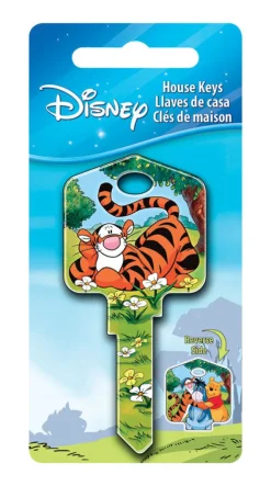 Howard Keys Disney Tigger Bounce House Key Blank Single sided For Kwikset and Titan Locks (Pack of 5)