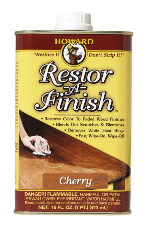 Howard Restor-A-Finish Semi-Transparent Cherry Oil-Based Wood Restorer 1 pt