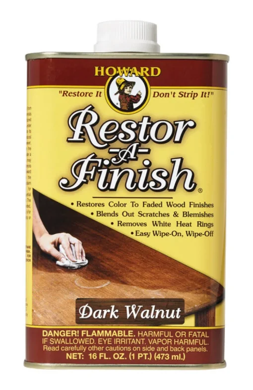 Howard Restor-A-Finish Semi-Transparent Dark Walnut Oil-Based Wood Restorer 1 pt