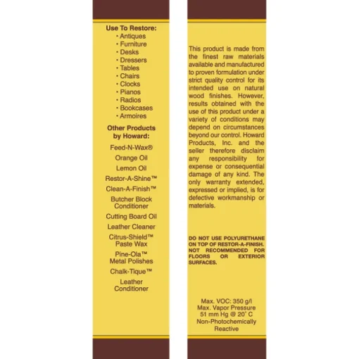 Howard Restor-A-Finish Semi-Transparent Dark Walnut Oil-Based Wood Restorer 1 pt