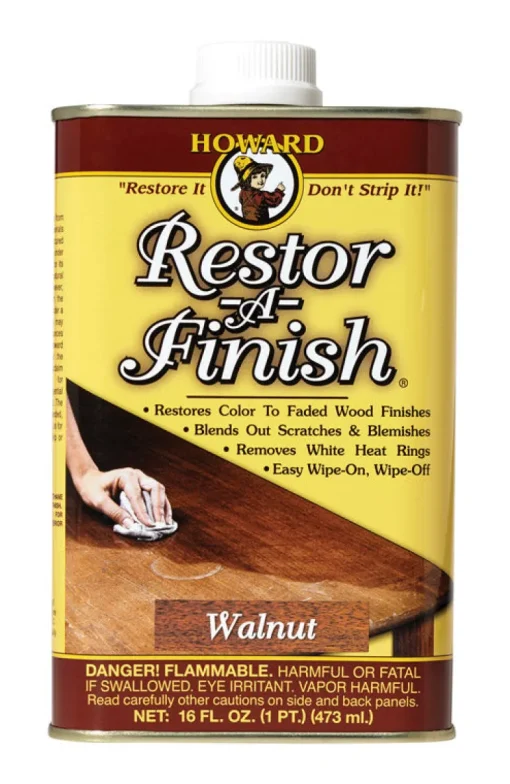 Howard Restor-A-Finish Semi-Transparent Walnut Oil-Based Wood Restorer 1 pt