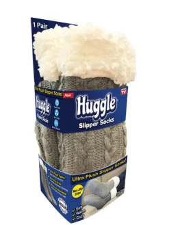 Huggle Slipper Socks Gray