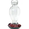 Hummingbird Feeder, Fluted Glass, 20-oz.