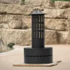 HY-C Tall Vertical Fire Tower Wood Fire Column 27 in. H x 13.5 in. W x 13.5 in. D Steel