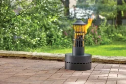 HY-C Tall Vertical Fire Tower Wood Fire Column 27 in. H x 13.5 in. W x 13.5 in. D Steel