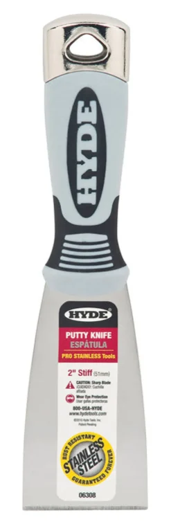 Hyde Pro 2 In. W Stainless Steel Stiff Putty Knife