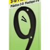 Hy-Ko 4 in. Black Plastic Nail-On Number 9 1 pc.