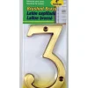 Hy-Ko 4 in. Brass Gold 3 Number Nail-On (Pack of 3)