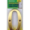 Hy-Ko 4 in. Brass Nail-On Number 0 1 pc. Gold (Pack of 3)
