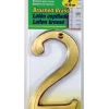 Hy-Ko 4 in. Gold Brass Nail-On 2 Number 1 pc. (Pack of 3)