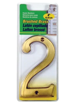 Hy-Ko 4 in. Gold Brass Nail-On 2 Number 1 pc. (Pack of 3)