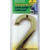 Hy-Ko 4 in. Gold Nail-On Brass 2 1 pc. Number (Pack of 3)