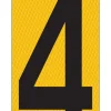 Hy-Ko 5 in. Reflective Vinyl Black 4 Number Self-Adhesive