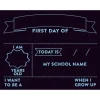 Hy-Ko English Black First Day of Chalkboard Sign 10 in. H x 13 in. W