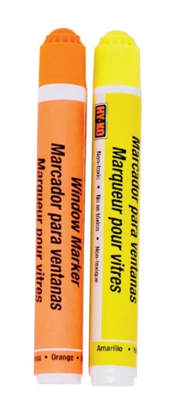 Hy-Ko Neon Color Assorted Broad and Fine Tip Glass Marker 2 pk (Pack of 3)