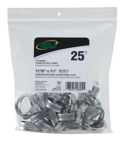 Ideal Tridon 11/16 in. 1-1/2 in. SAE 16 Silver Hose Clamp Stainless Steel Band